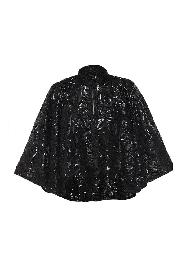 Stride in Sequin Cape Top