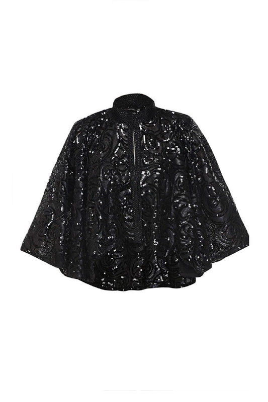 Stride in Sequin Cape Top