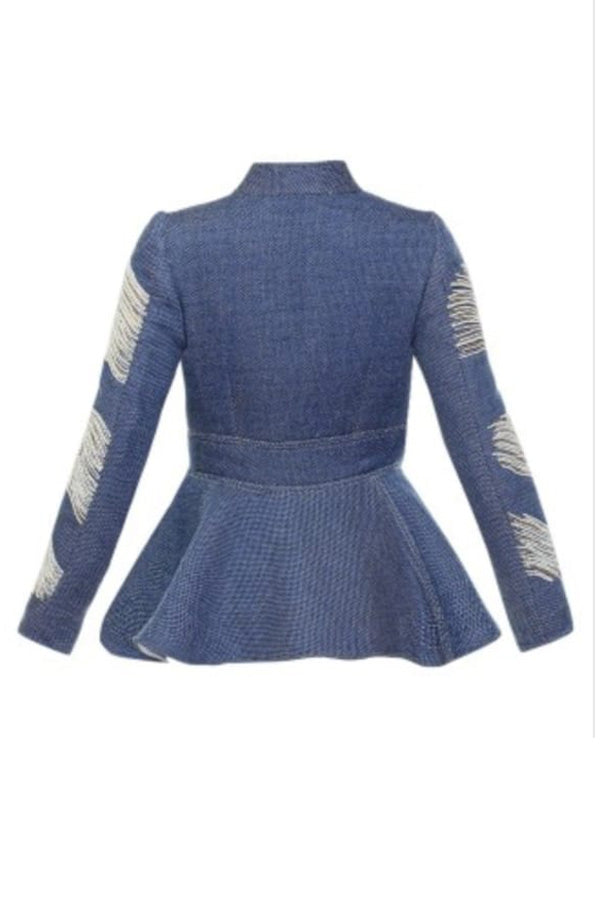 Denim Peplum Jacket