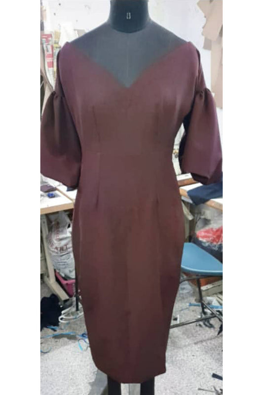 The Mindy Wine Dress