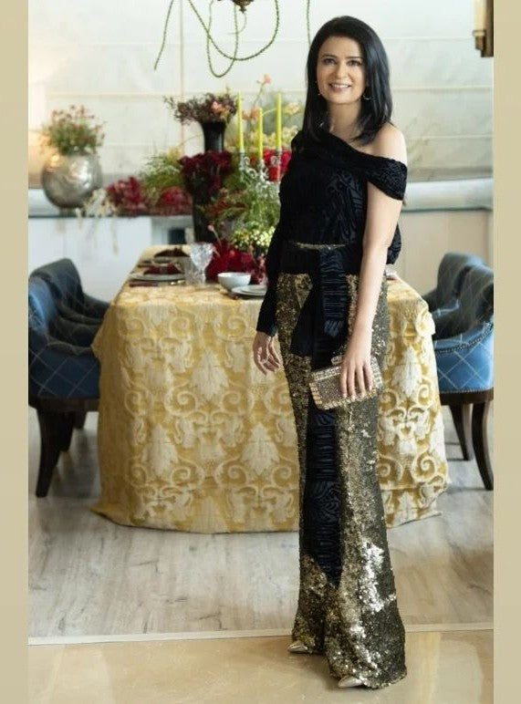 Elegant Dull Gold Party Pants