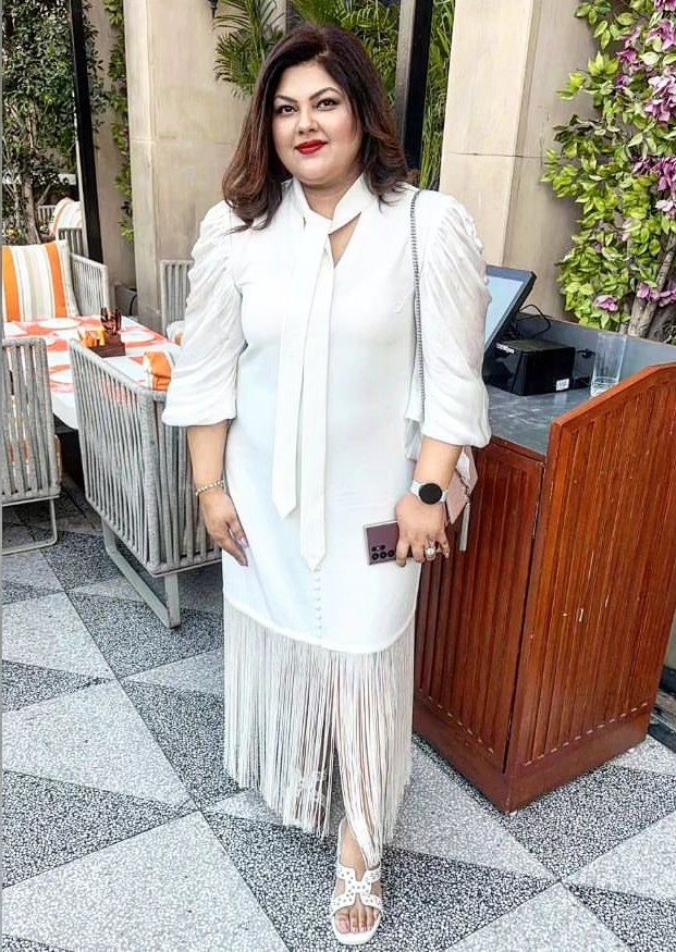 Plush Tassel Dress