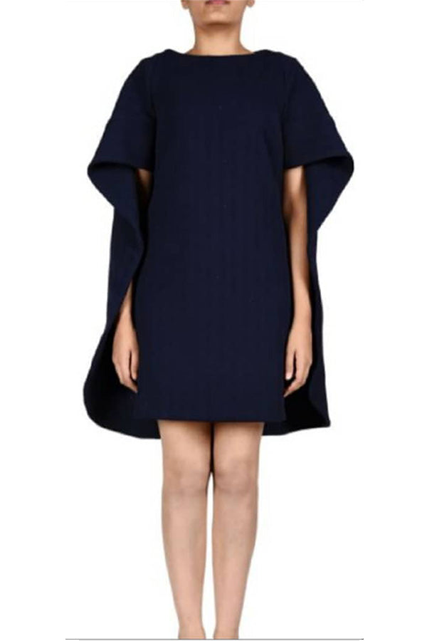 Navy Cape Dress