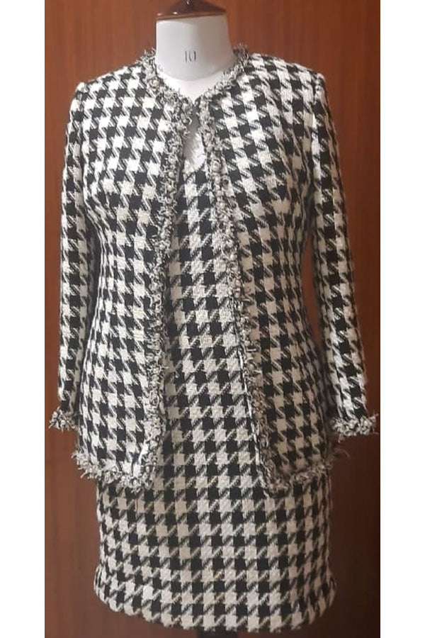 Houndstooth Tweed Jacket