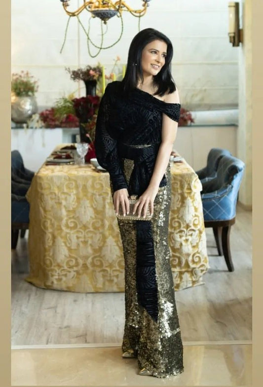 Elegant Dull Gold Party Pants