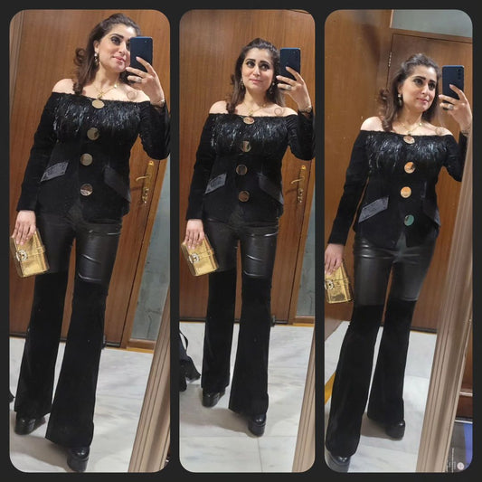 Velvet Winter Swag Top