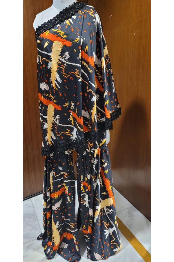 The One Shoulder Sharara Set