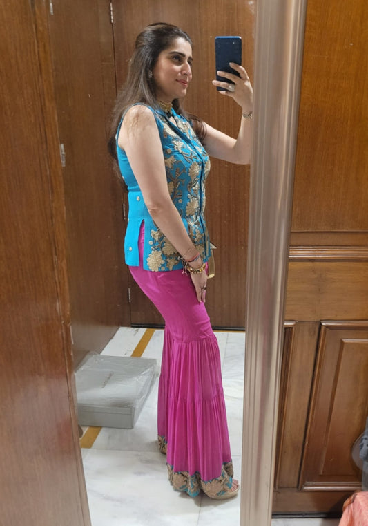 Kashmiri Handwork Sharara Set