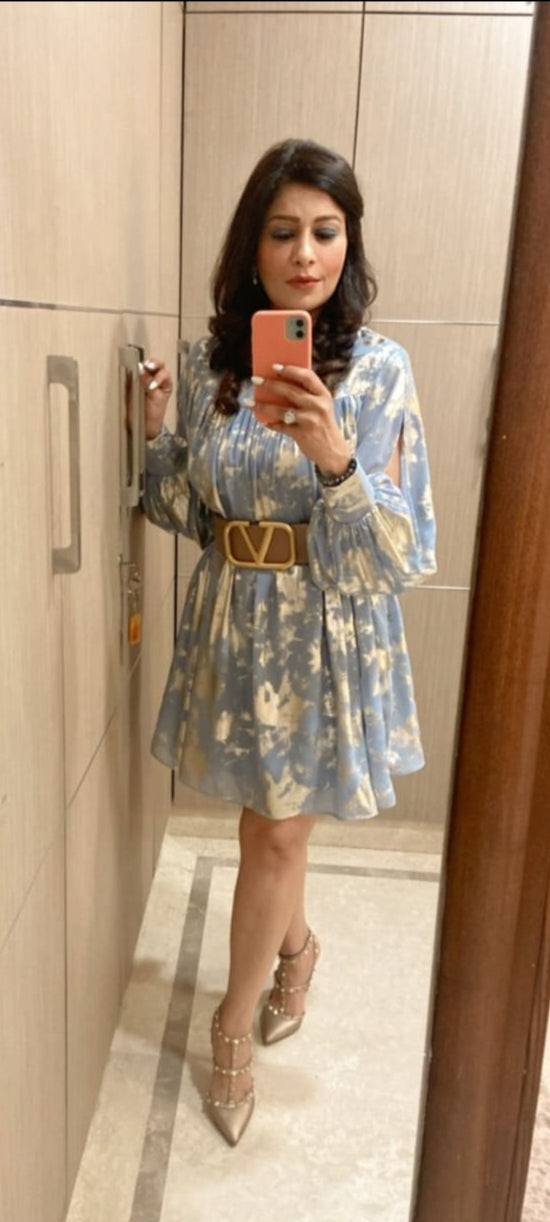 Gorgeous in Foil Dress