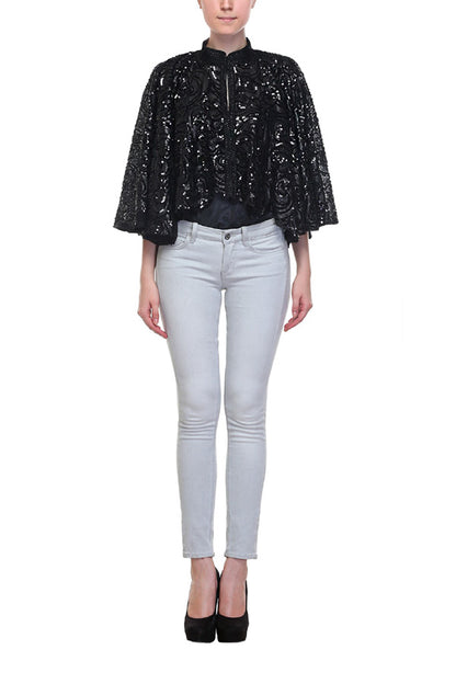 Stride in Sequin Cape Top