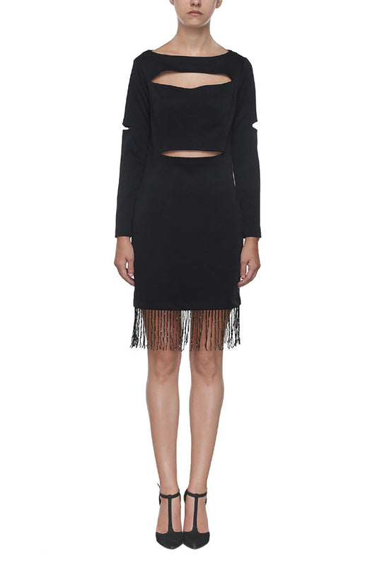 Up To Date Tassel Dress