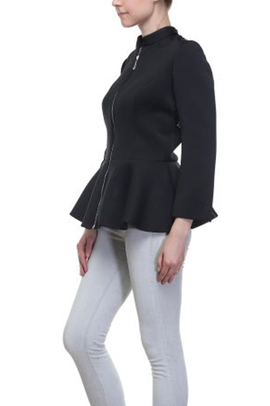 Embroidered Peplum Jacket