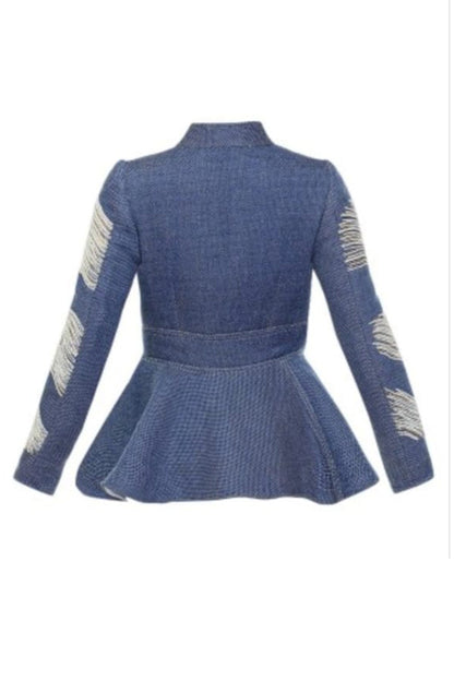Denim Peplum Jacket