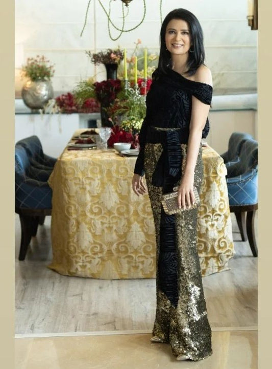 Elegant Dull Gold Party Pants