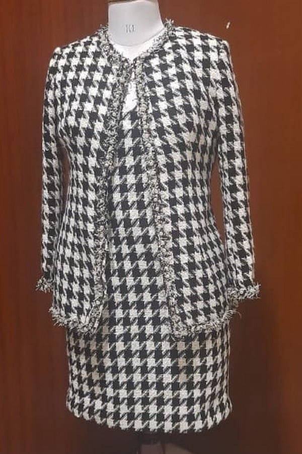 Houndstooth Tweed Jacket