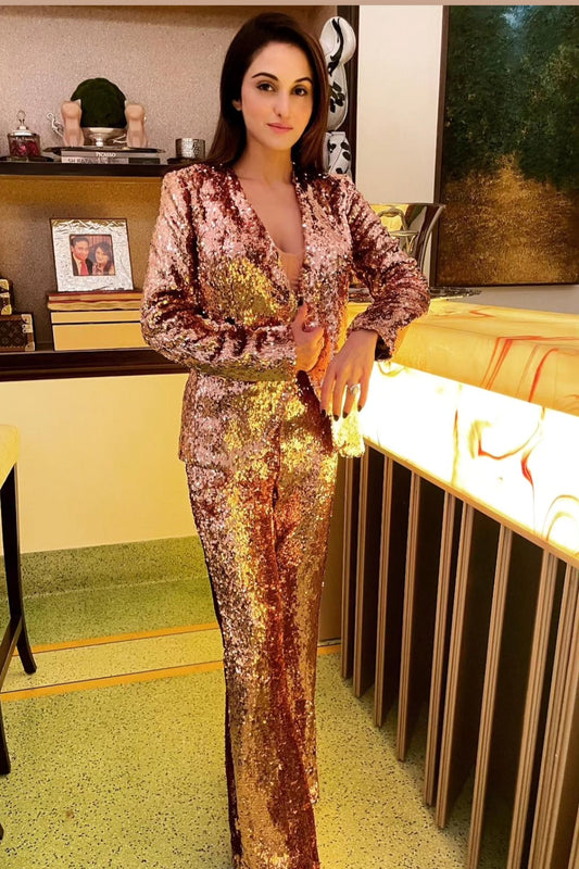 Coral Sequin Jacket