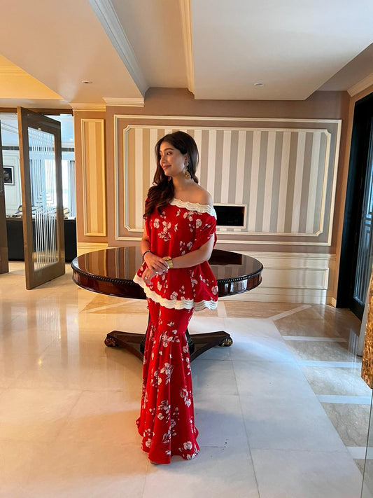 The Off-Shoulder Sharara Set