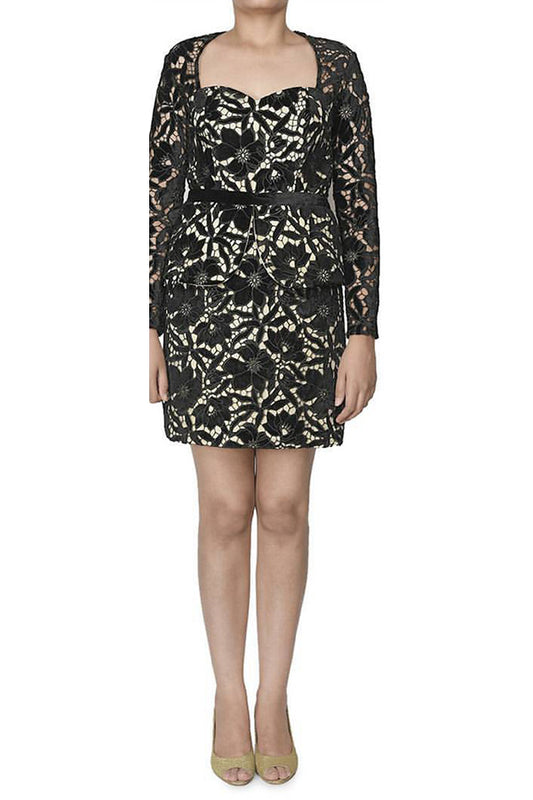 The Simple Lace Peplum Dress