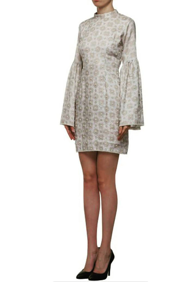 Lyla Glow Dress with Fluted Sleeves
